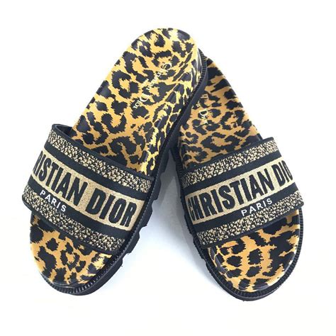 dior dway leopard slides|Dior dway shoes sale.